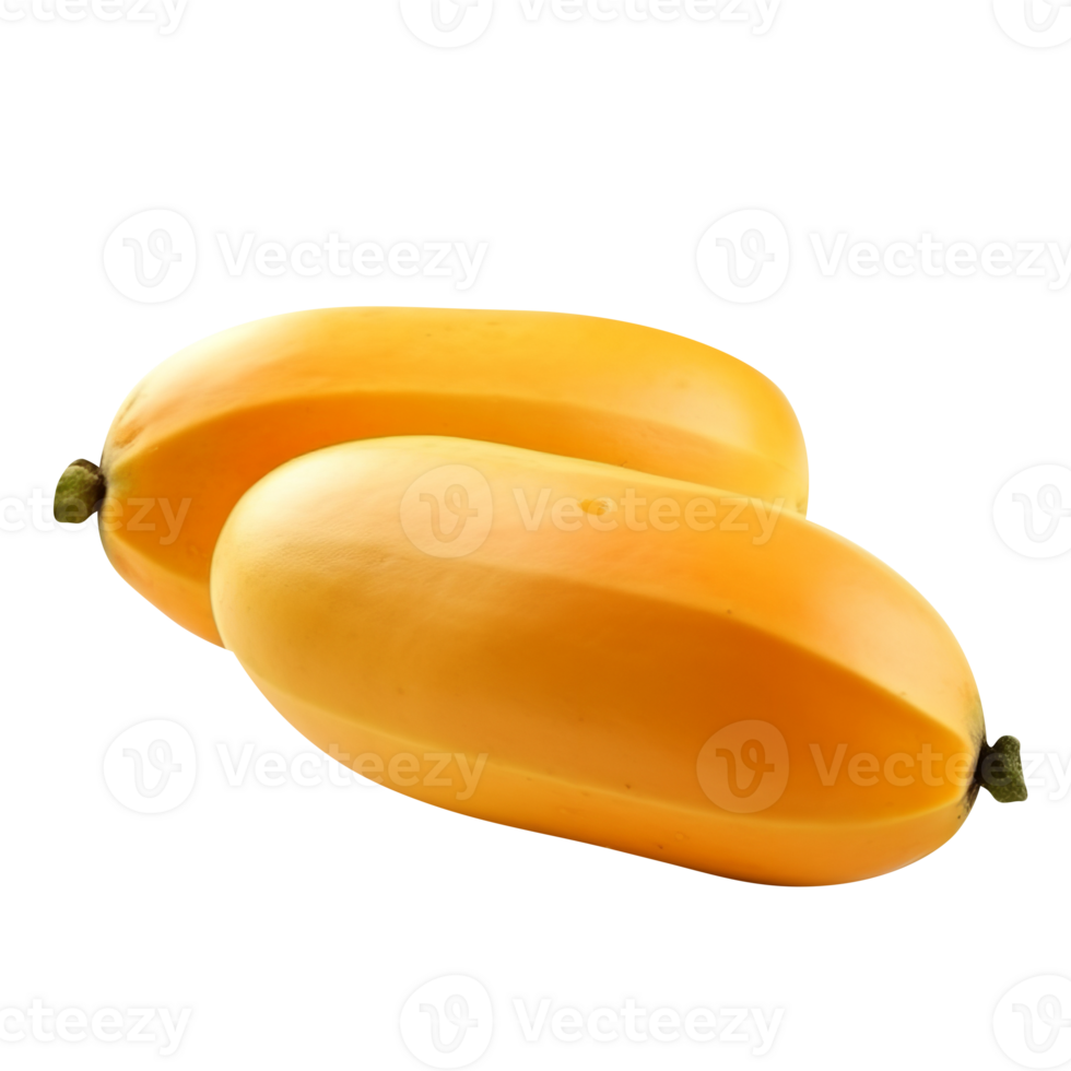 Fresh papaya fruit pair isolated on transparent background png