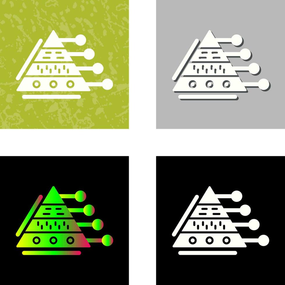Pyramid Graph Vector Icon