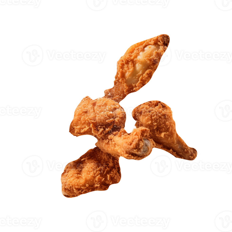 Tasty fried chicken isolated on transparent background png