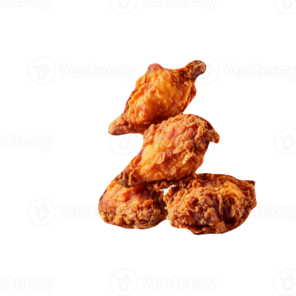 Tasty fried chicken isolated on transparent background png