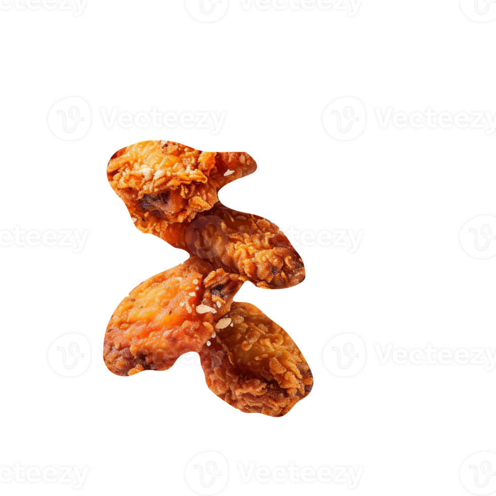 Tasty fried chicken isolated on transparent background png
