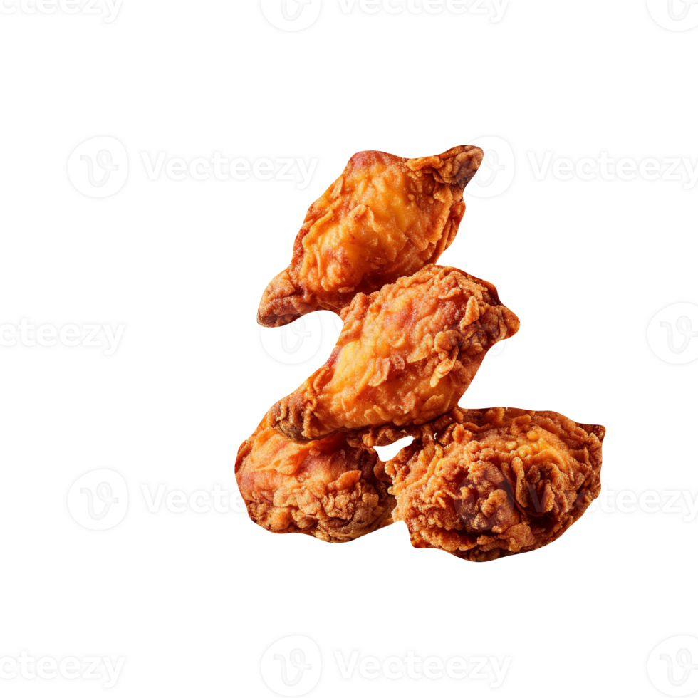 Tasty fried chicken isolated on transparent background png