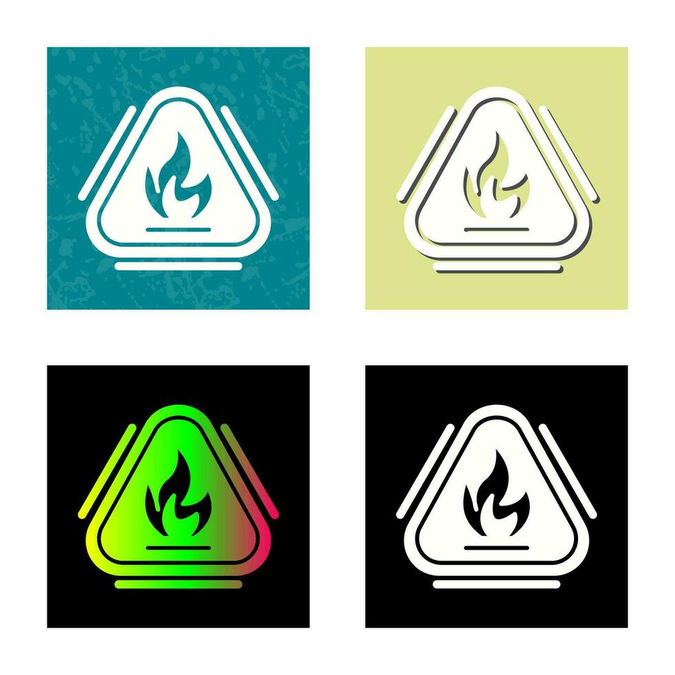 Caution Fire Vector Icon