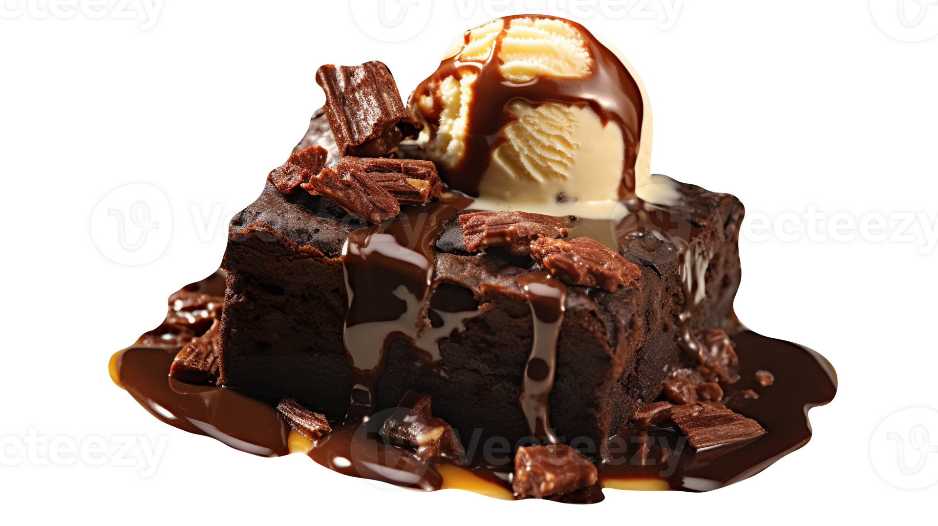 Tasty brownies ice cream isolated on transparent background 25229428 PNG