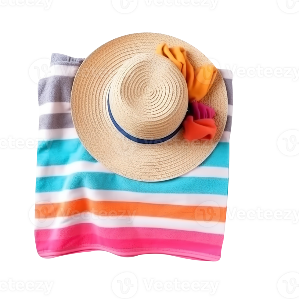 Beach towel isolated on transparent background png