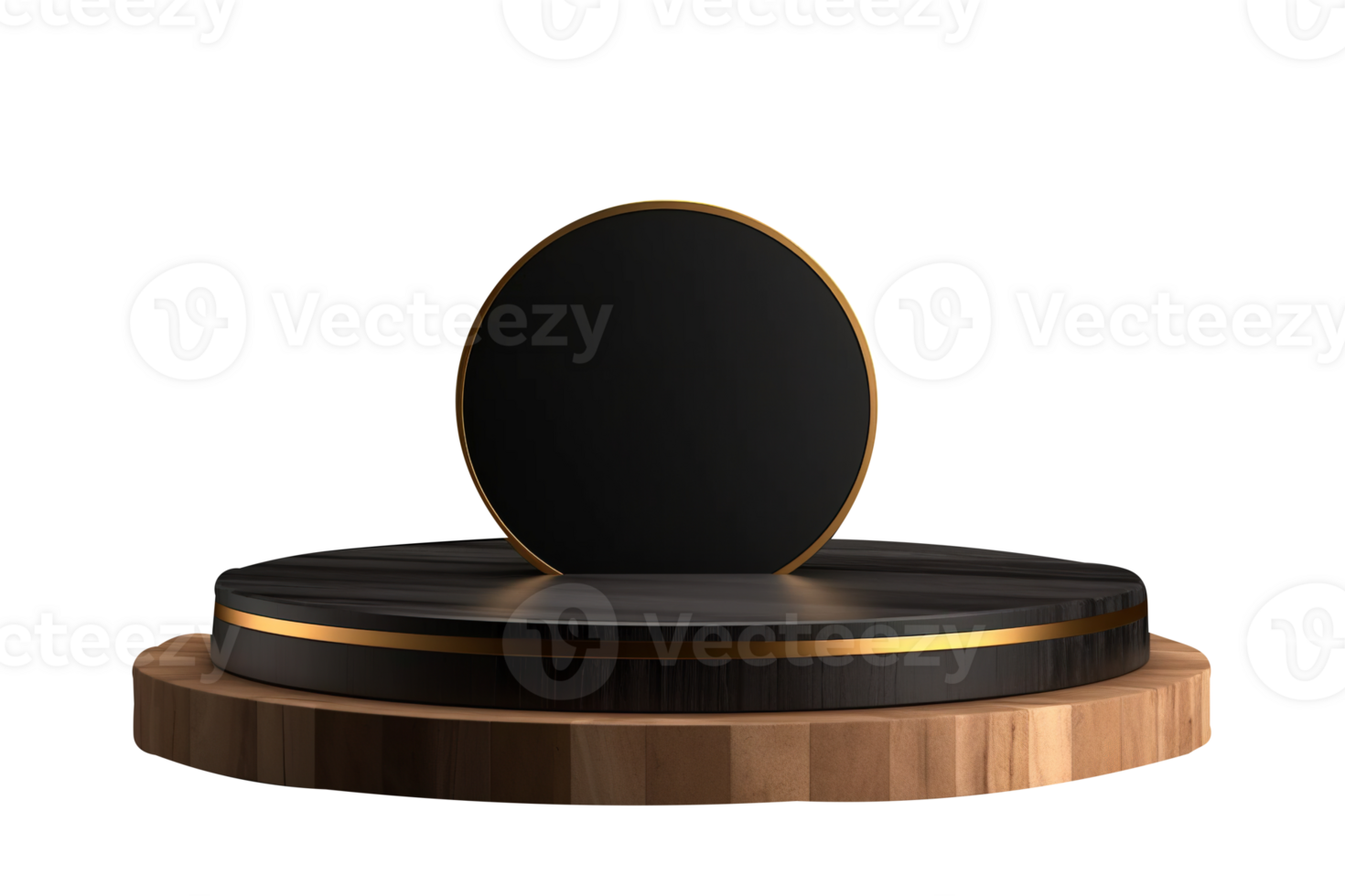 Wooden podium isolated on transparent background png