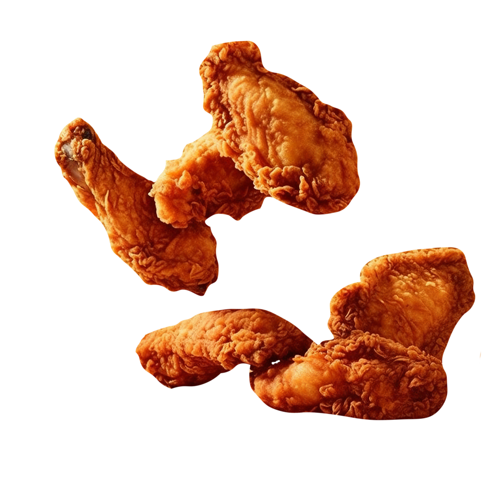 Tasty fried chicken isolated on transparent background png