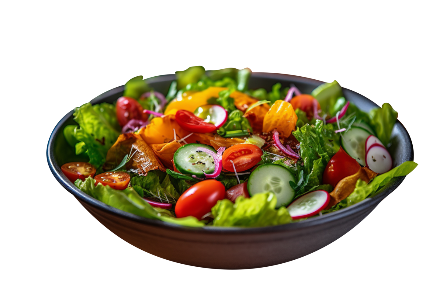 lecker Gemüse Salat auf transparent Hintergrund png