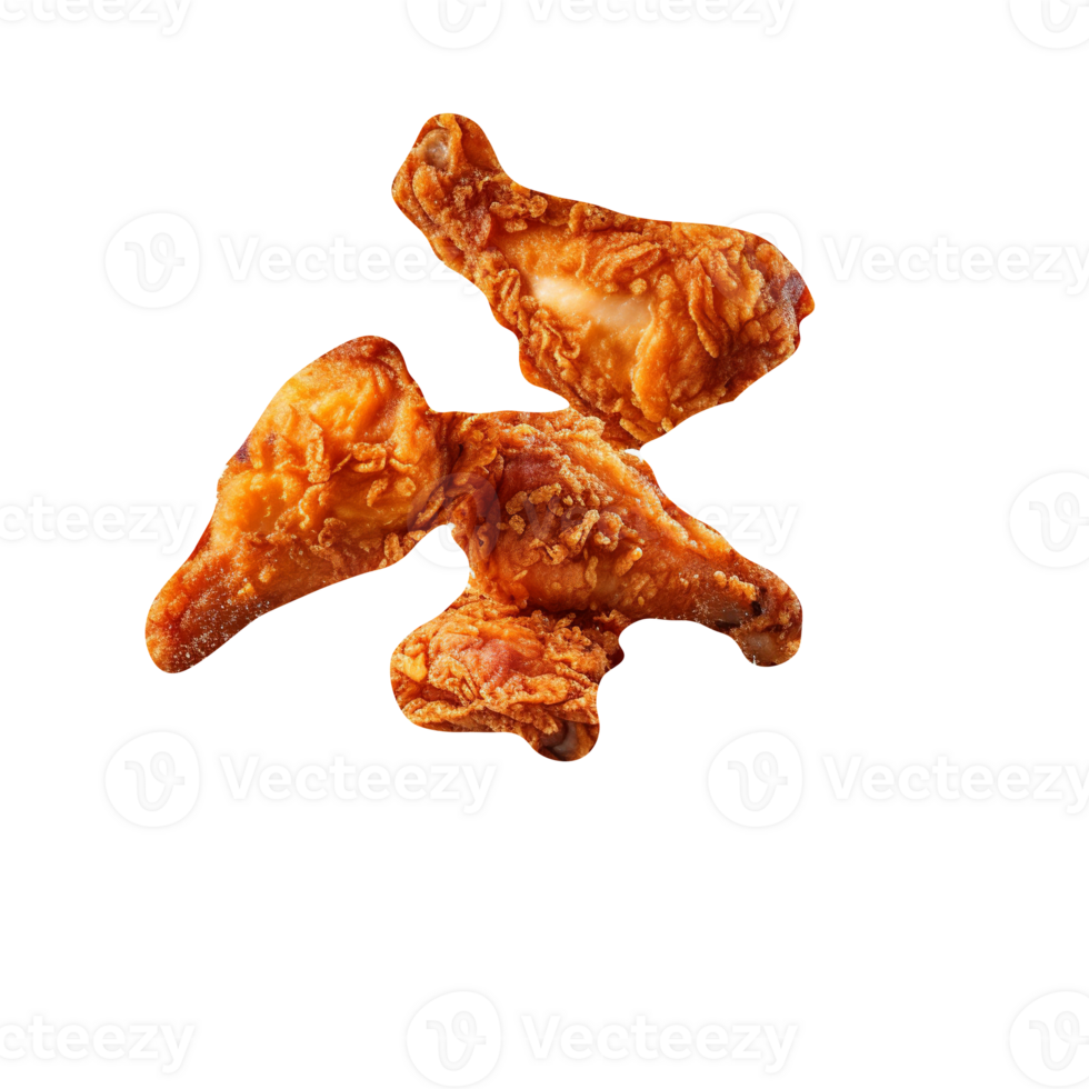 Tasty fried chicken isolated on transparent background png