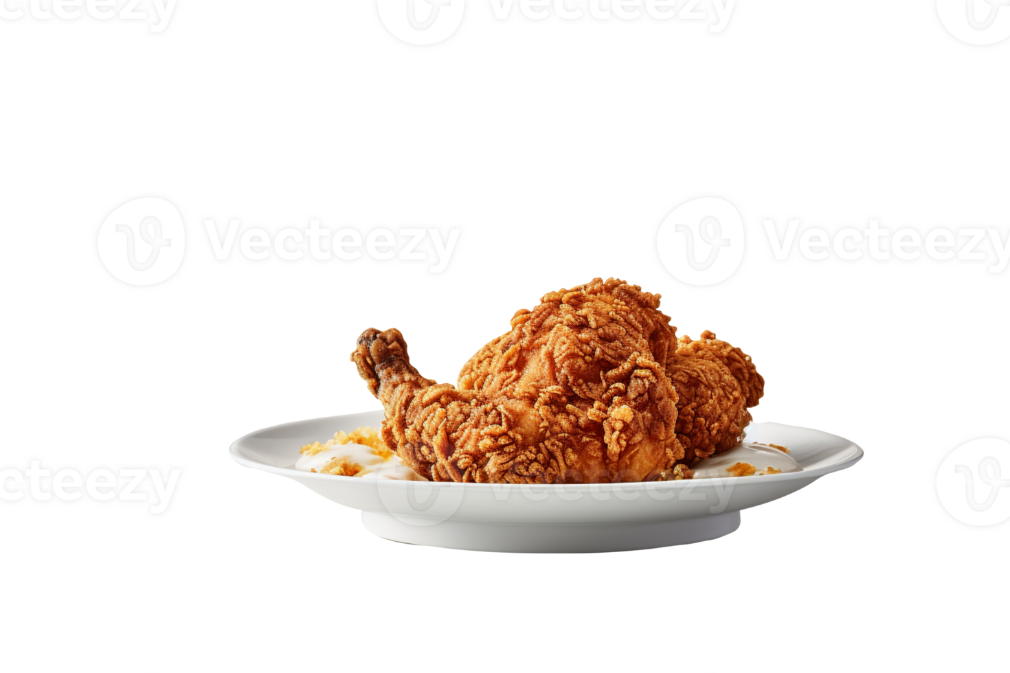Tasty fried chicken isolated on transparent background png