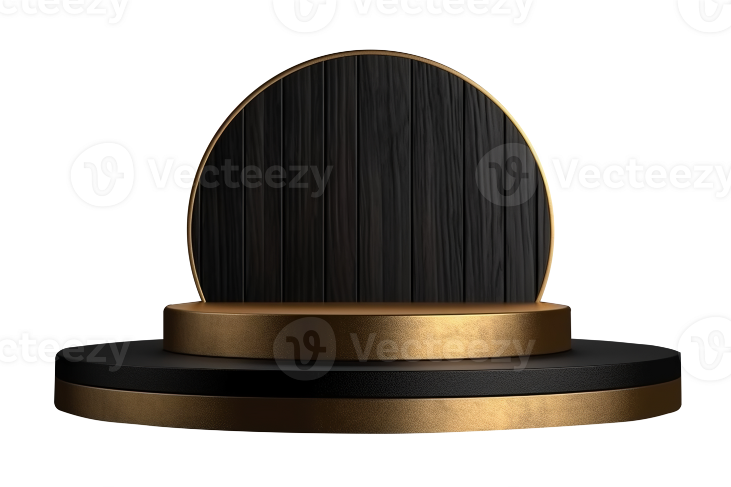 Wooden podium isolated on transparent background png