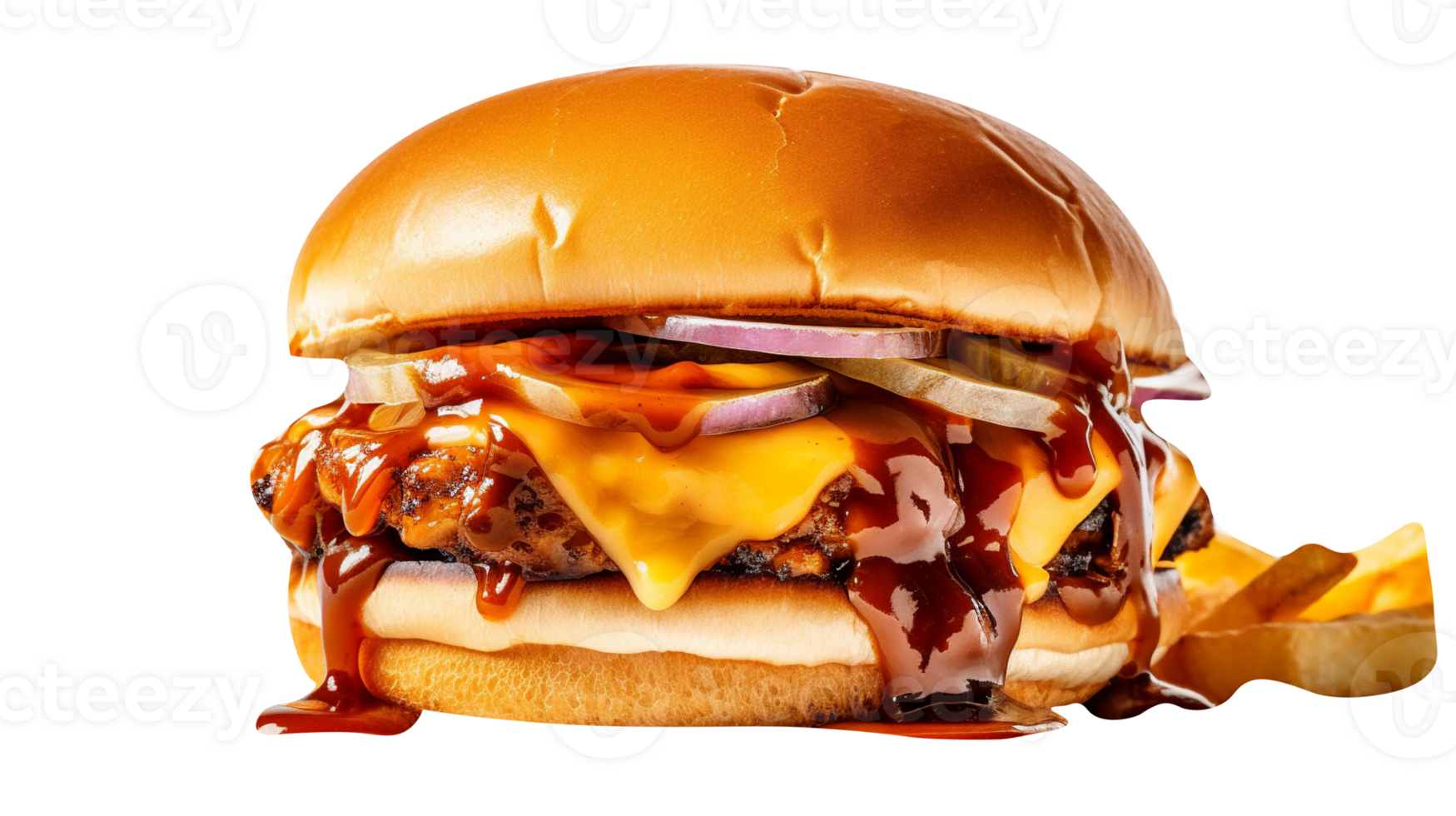 Delicious burger isolated on transparent background png