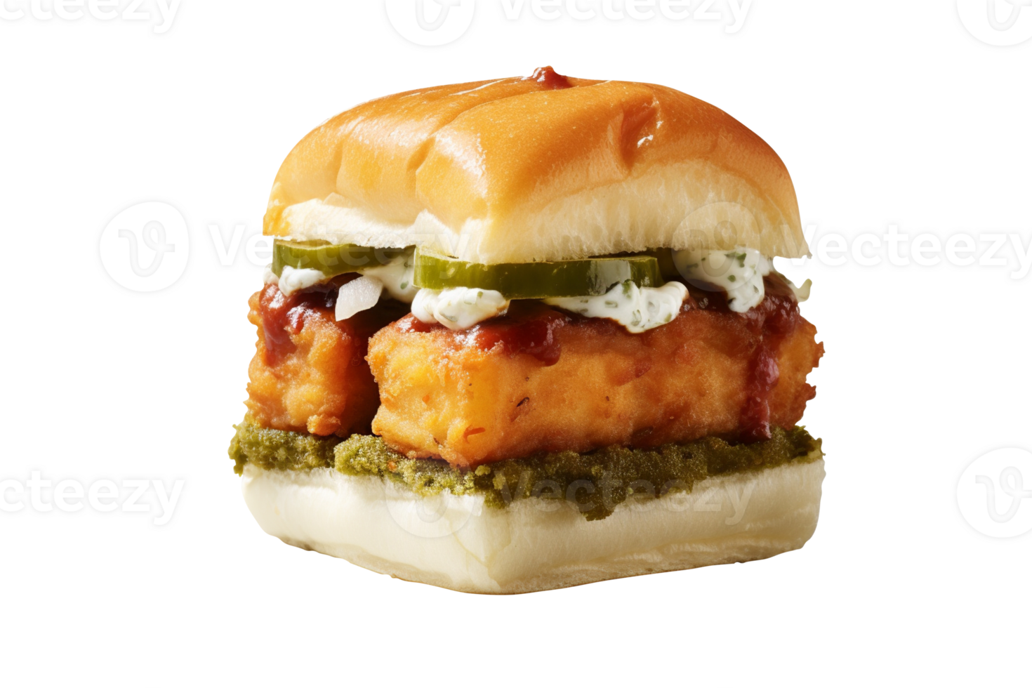Delicious burger isolated on transparent background png