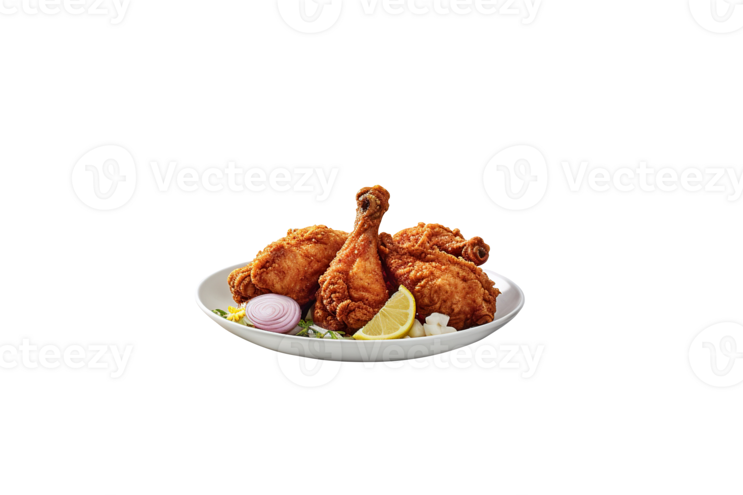 Tasty fried chicken isolated on transparent background png