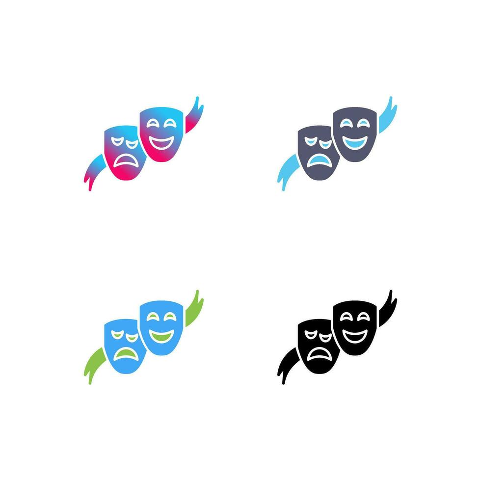 Theater Masks Vector Icon