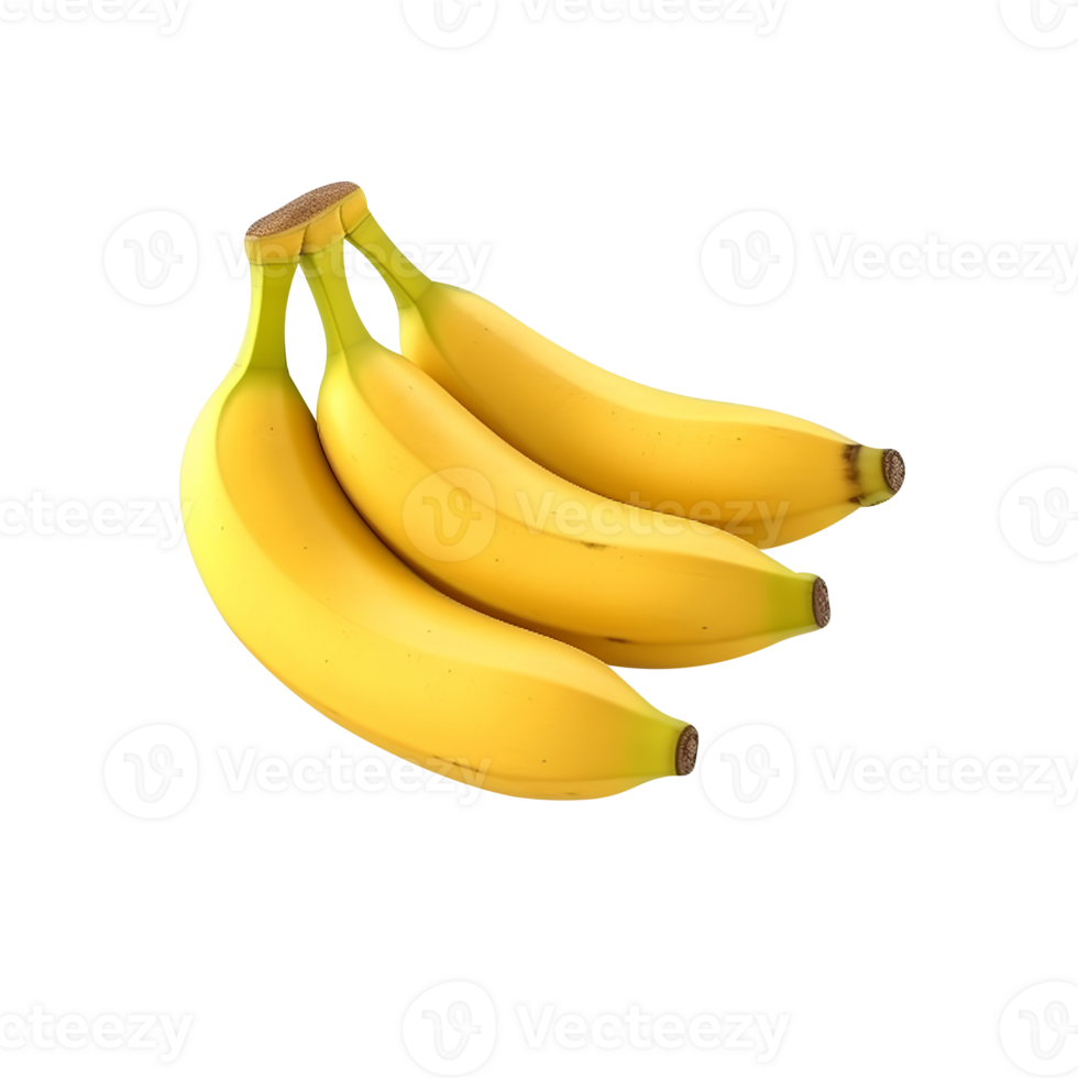 Fresh bananas isolated on transparent background png