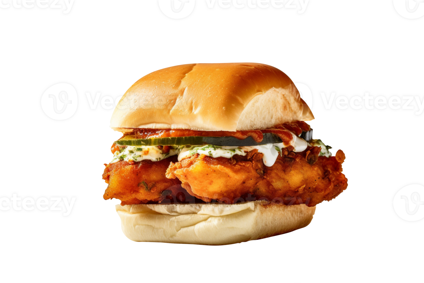 Delicious burger isolated on transparent background png