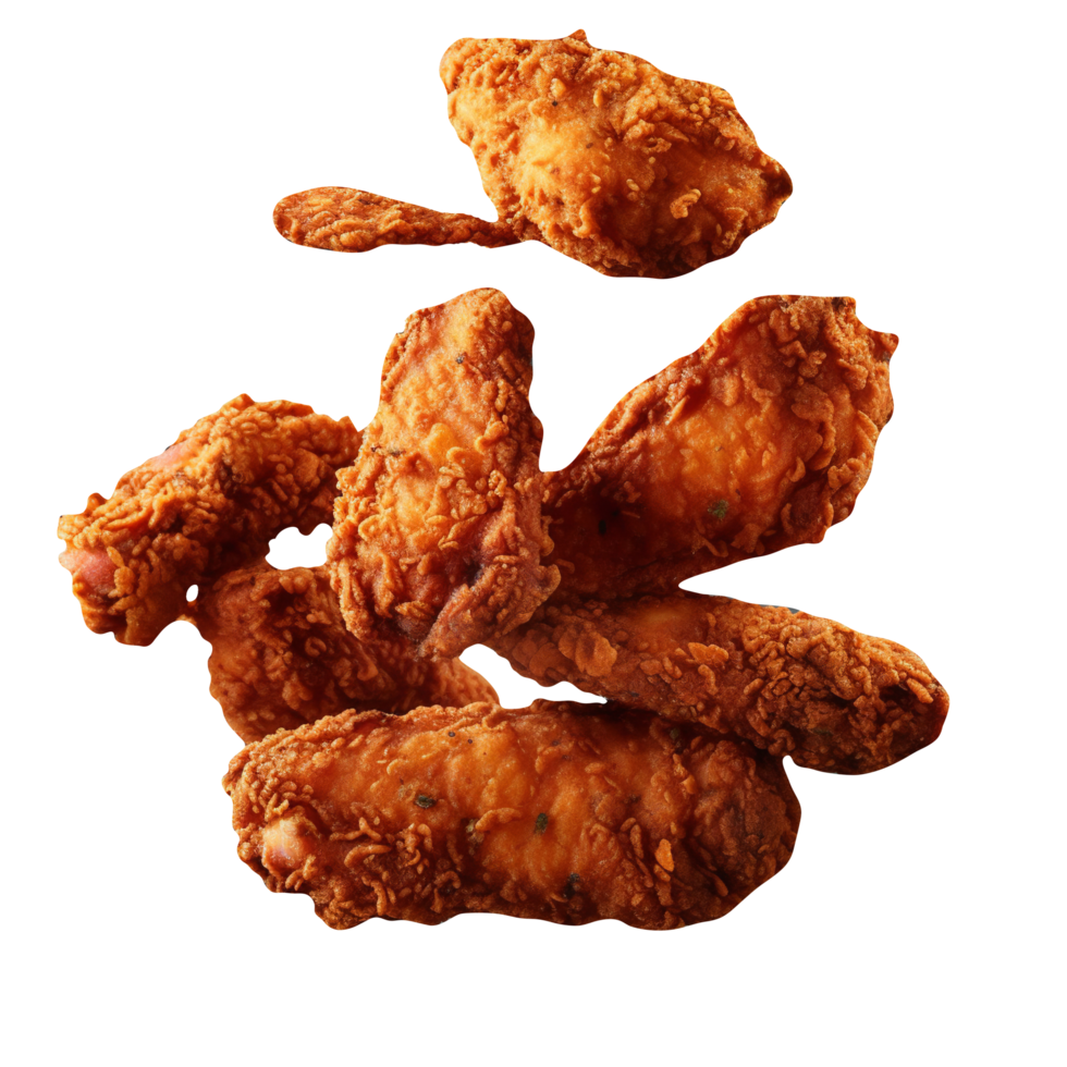 Tasty fried chicken isolated on transparent background png