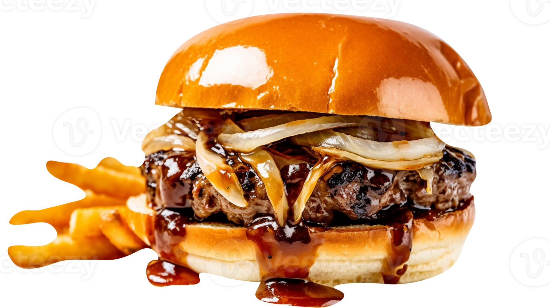 Delicious burger isolated on transparent background png
