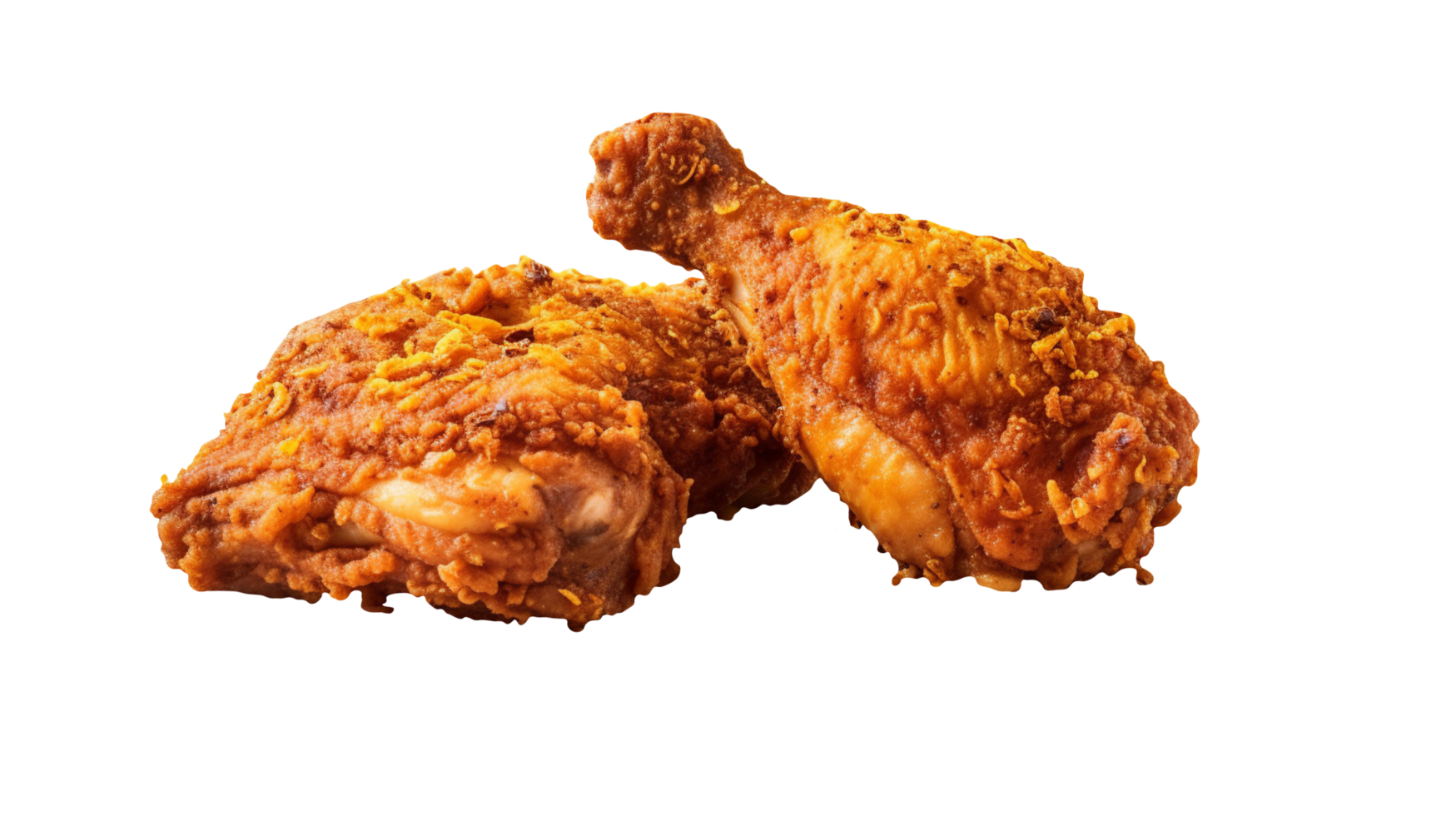 Crispy fried chicken isolated on transparent background png