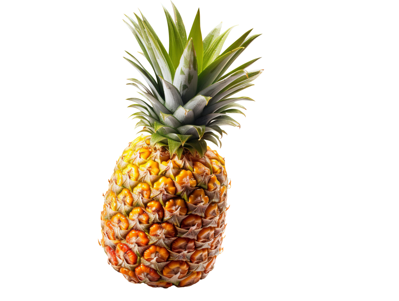 Fresh pine apple isolated on transparent background png
