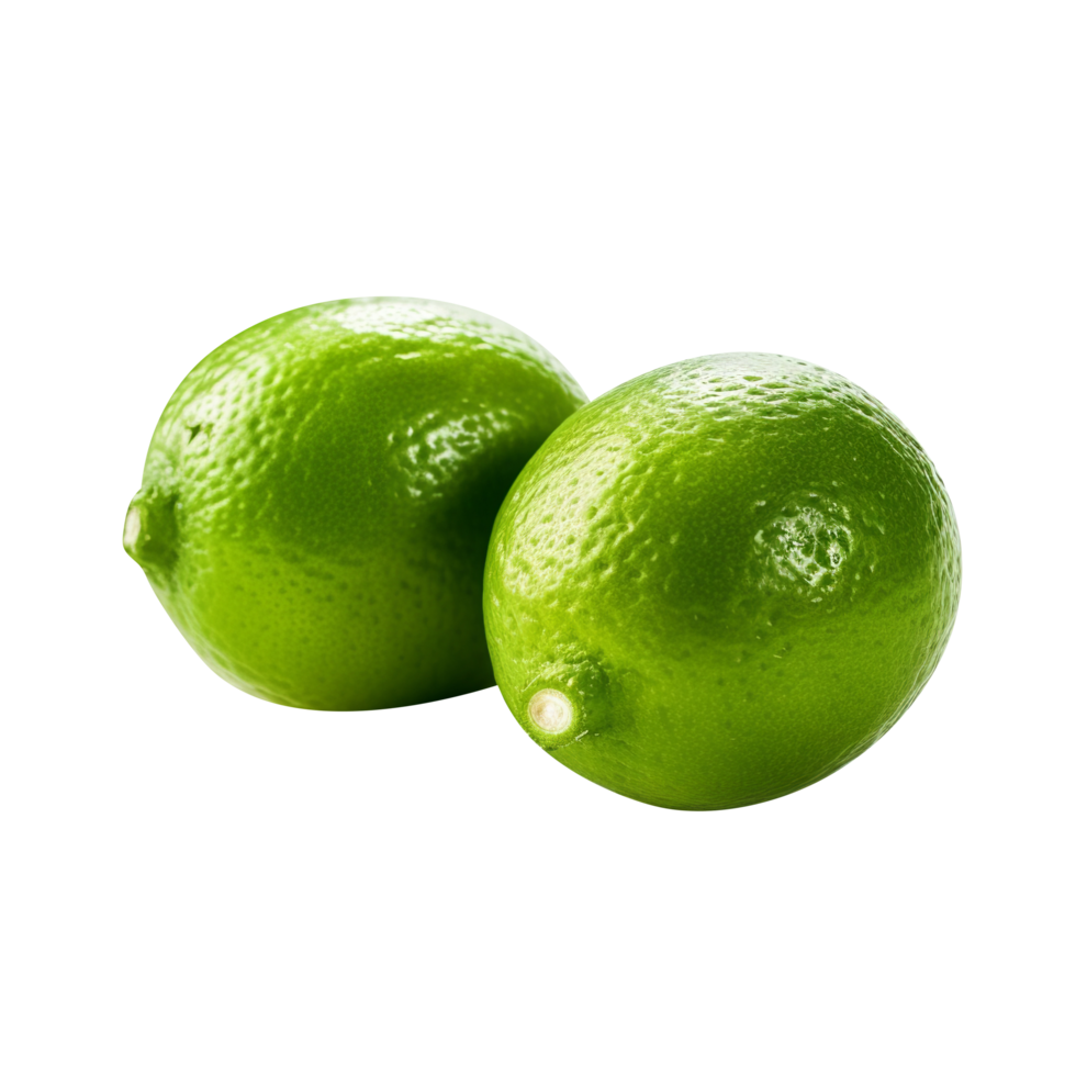 Fresh limes pair isolated on transparent background png