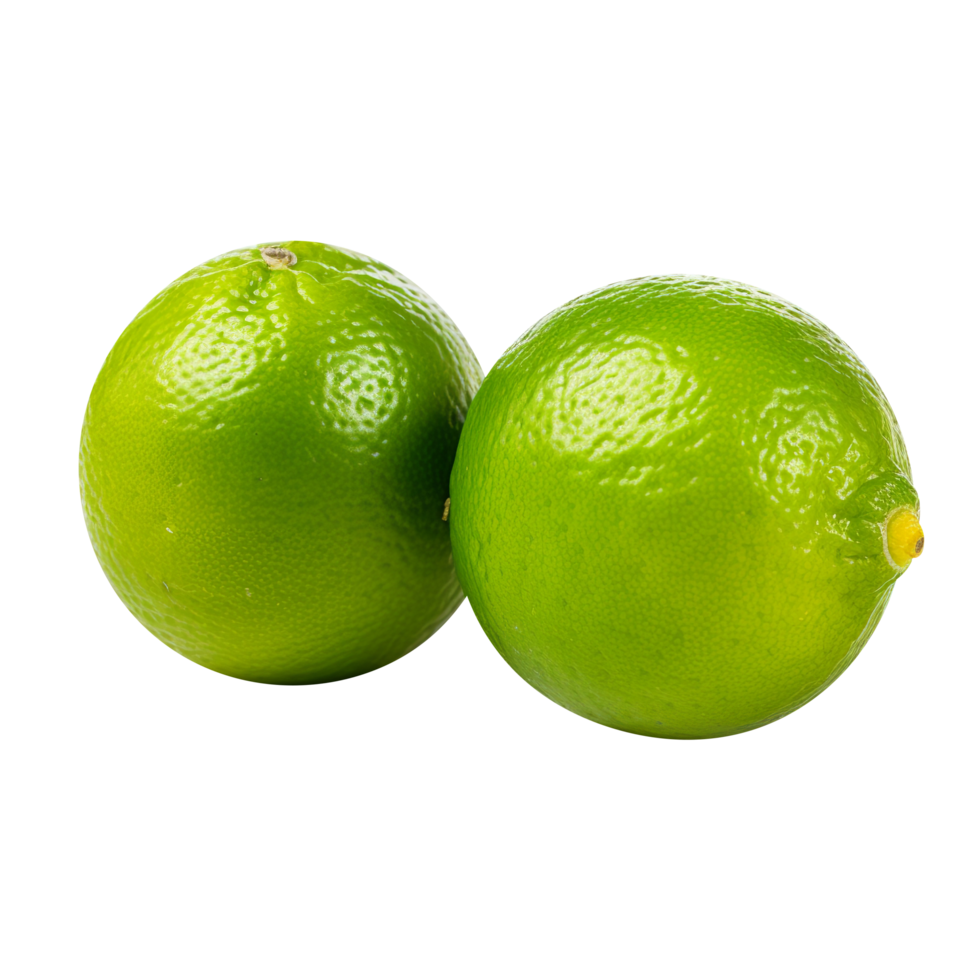 Fresh limes pair isolated on transparent background png