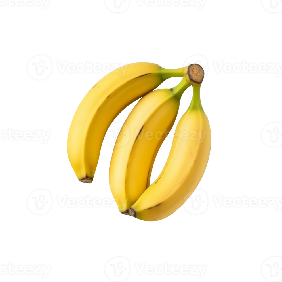 Fresh bananas isolated on transparent background png