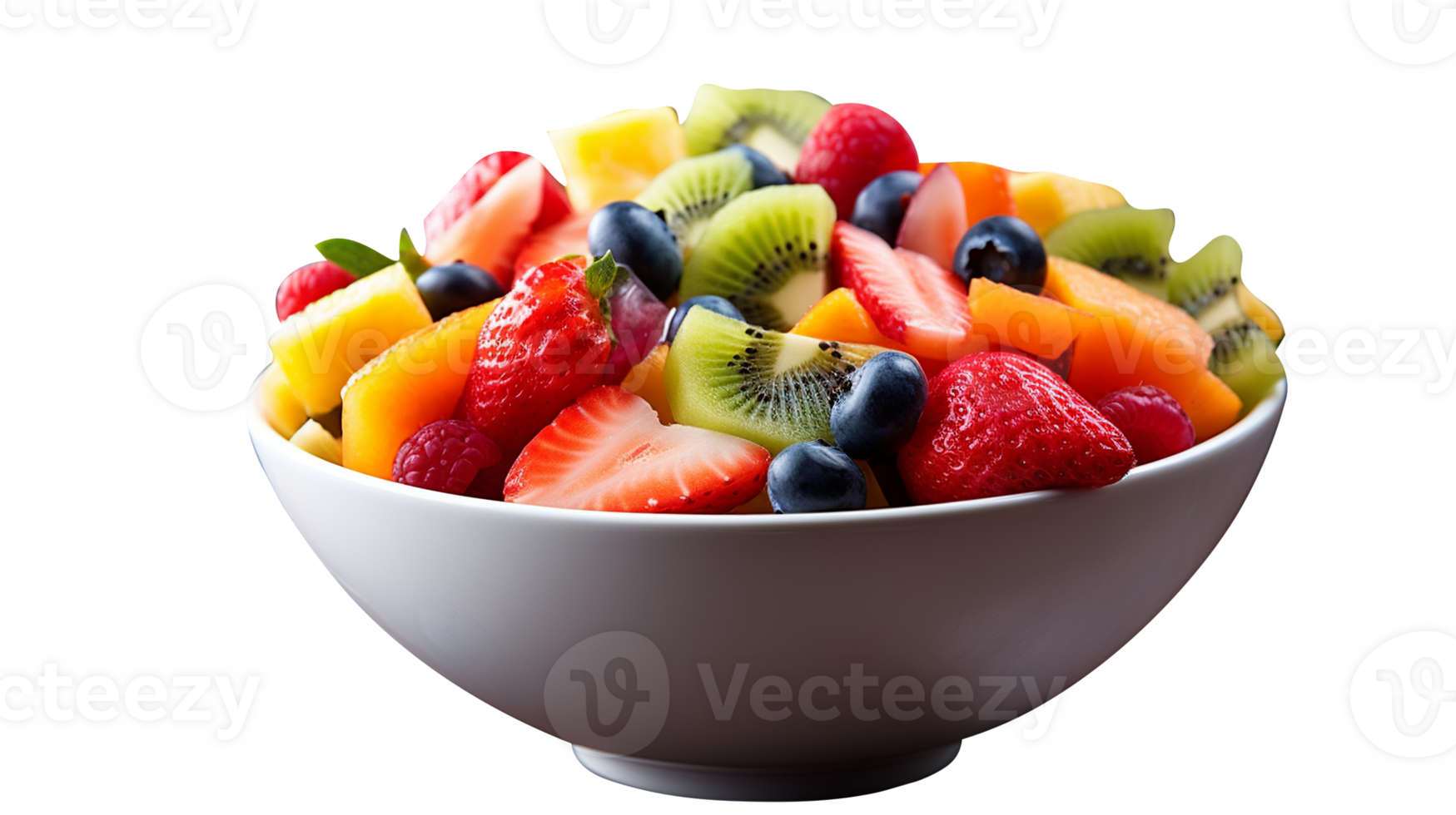 Fresh fruit salad bowl isolated on transparent background 25229907 PNG