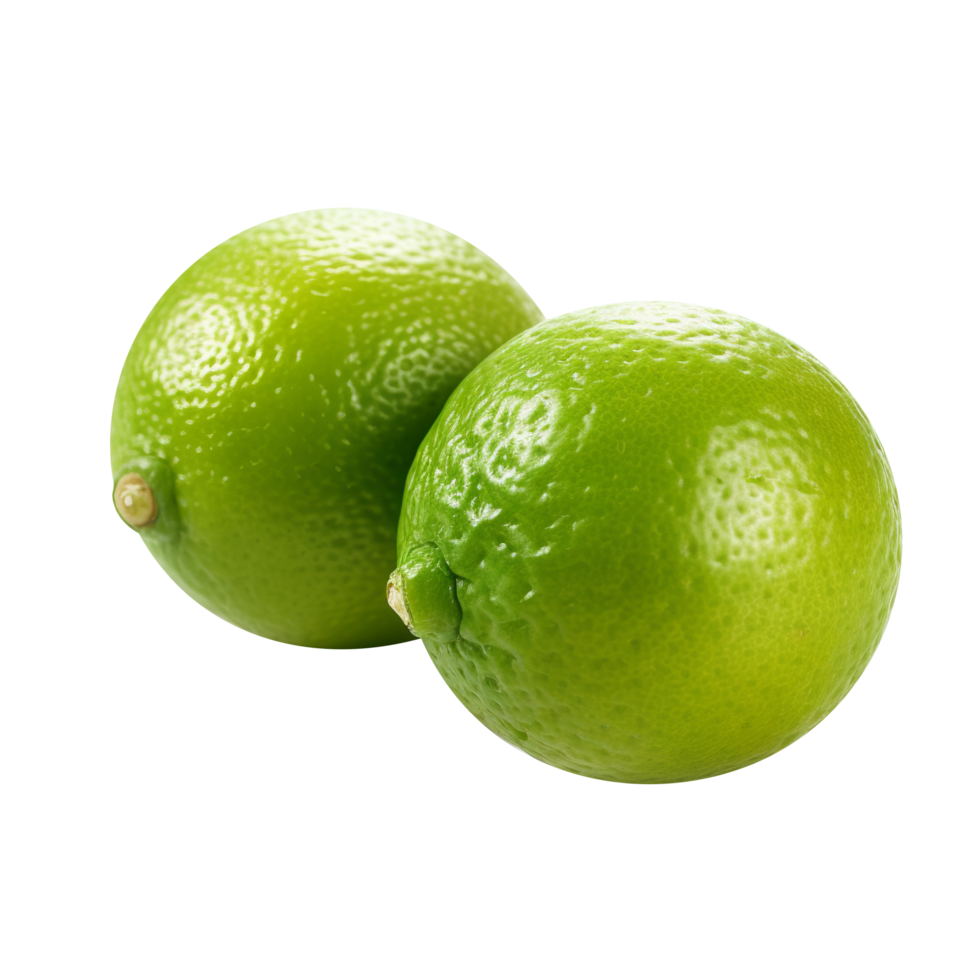 Fresh limes pair isolated on transparent background png