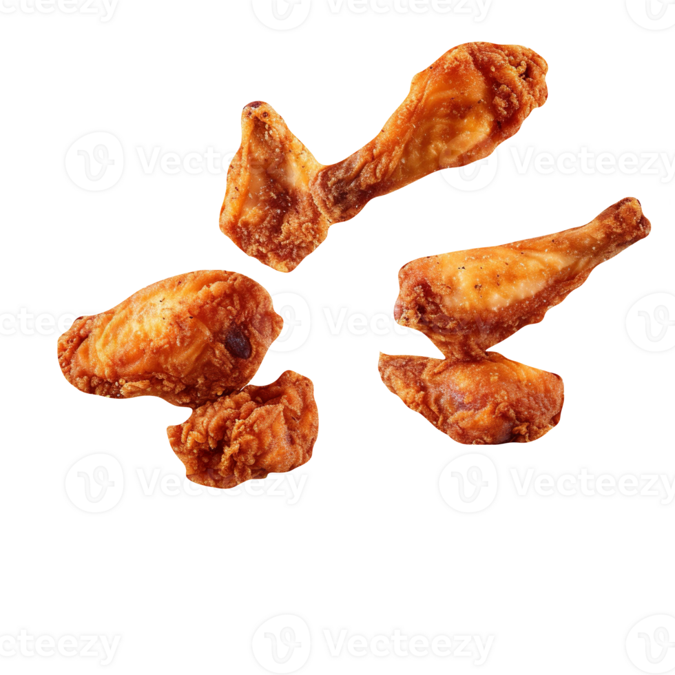 Tasty fried chicken isolated on transparent background png