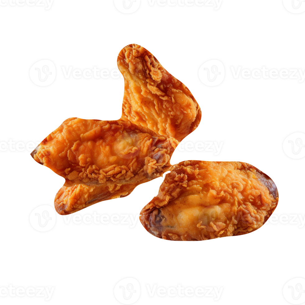 Tasty fried chicken isolated on transparent background png