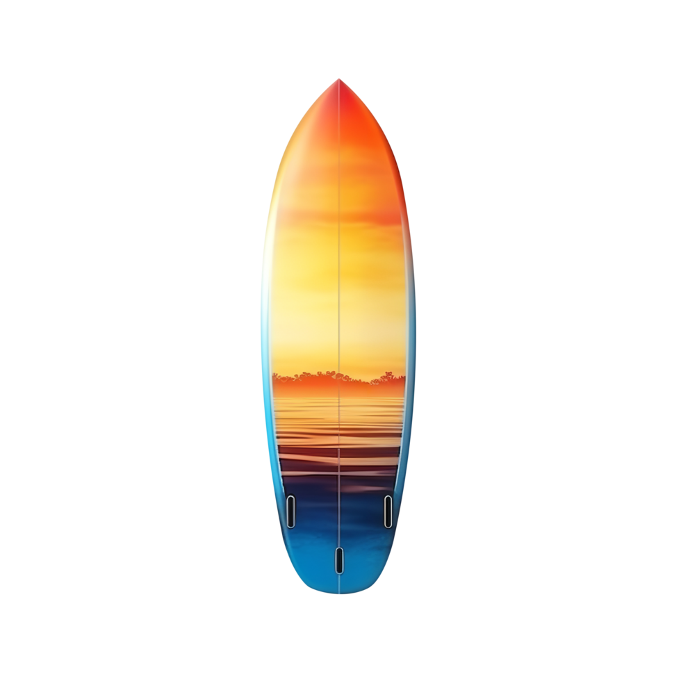 hermoso agua tabla de surf aislado en transparente antecedentes png