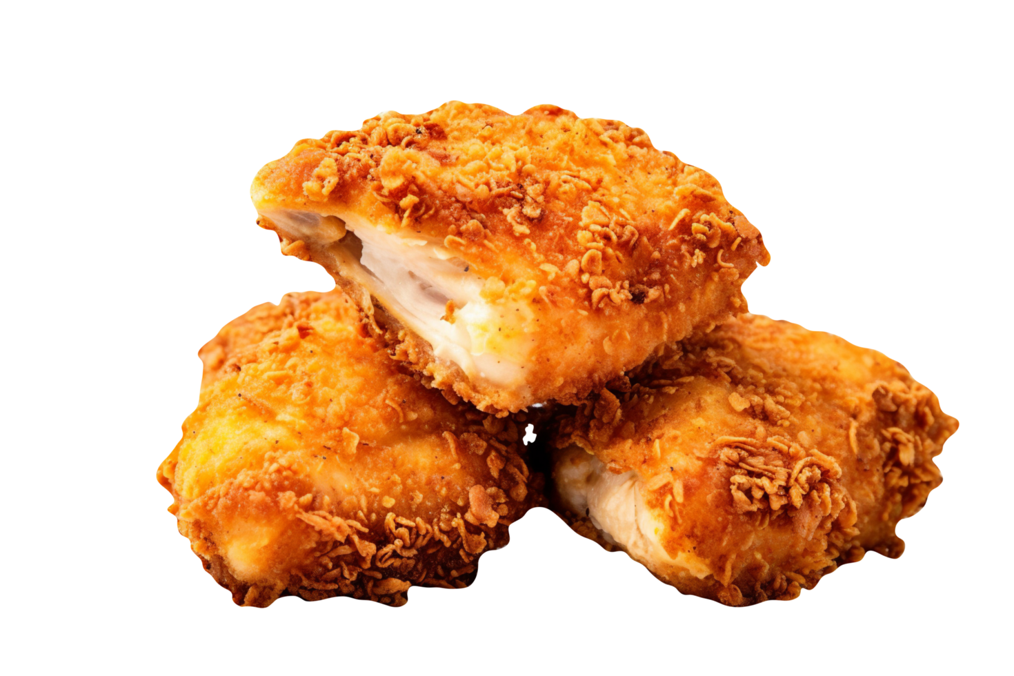 Tasty paprika fried chicken isolated on transparent background png
