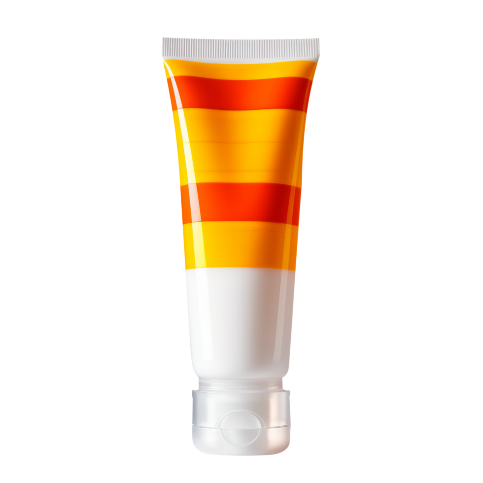 sunscreen or sunblock cream tube isolated on transparent background png