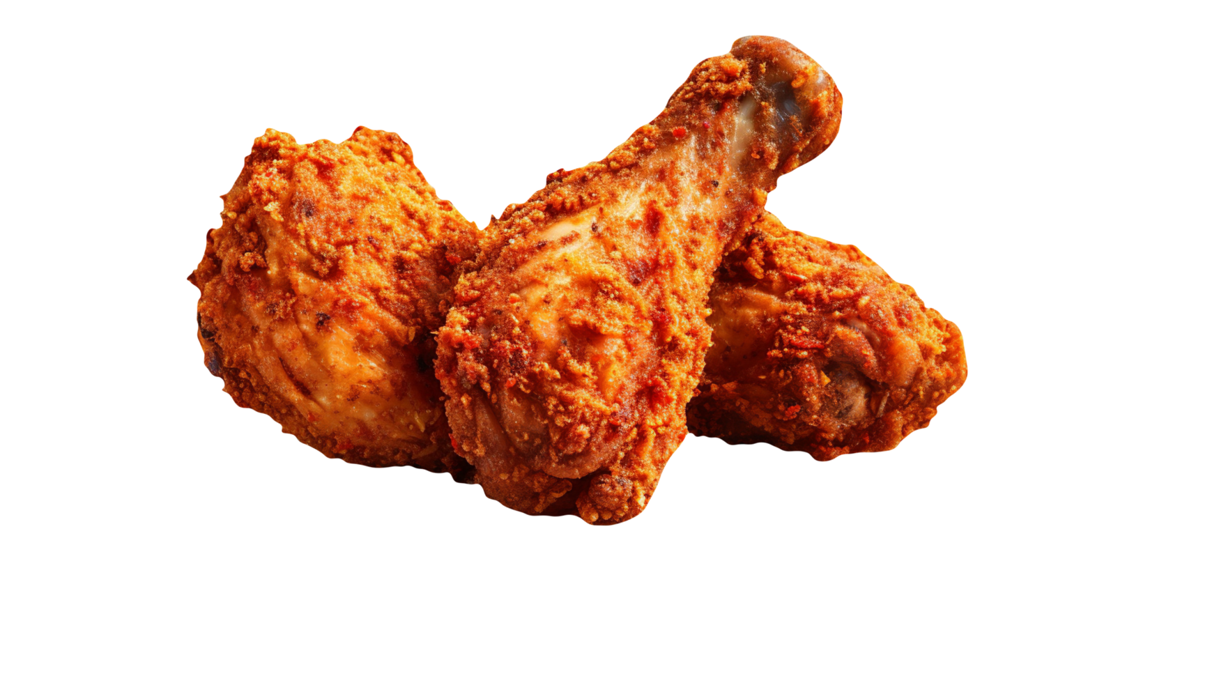 Tasty paprika fried chicken isolated on transparent background png