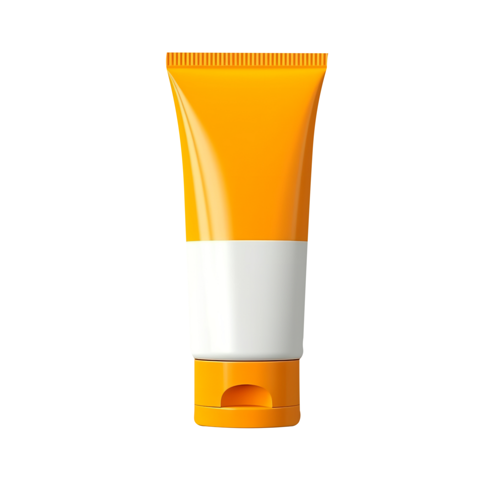 sunscreen or sunblock cream tube isolated on transparent background png