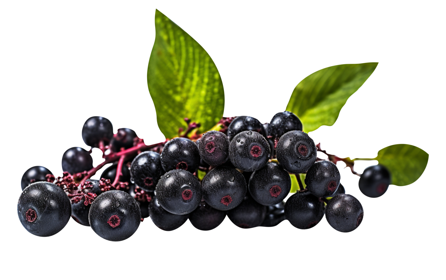 Fresh cluster of elderberry isolated on transparent background png