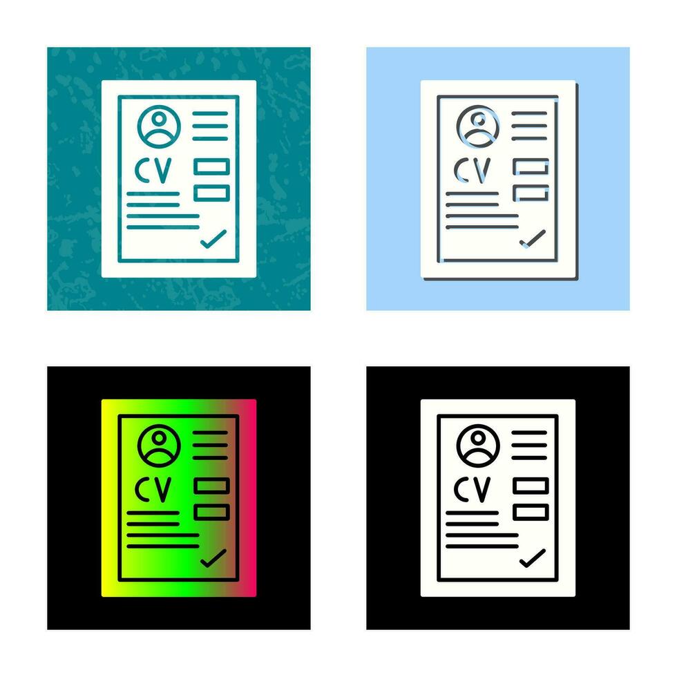 CV Vector Icon