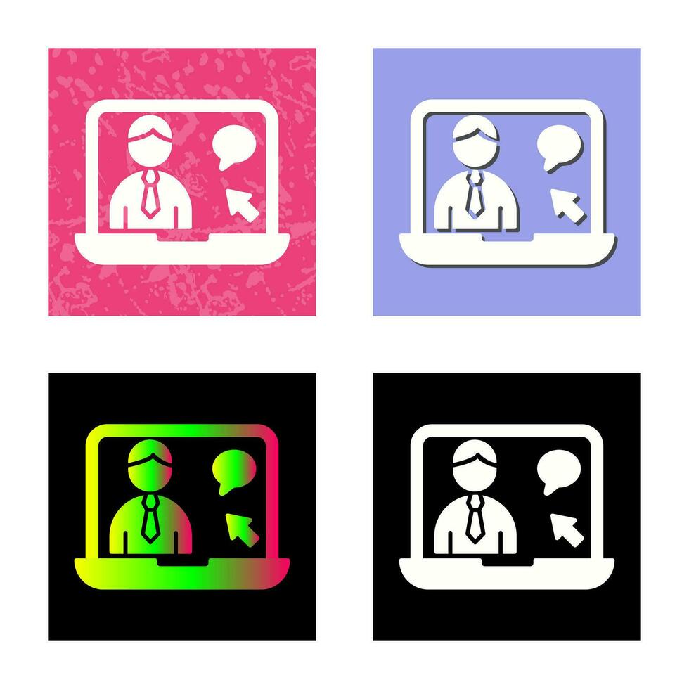 Online Interview Vector Icon