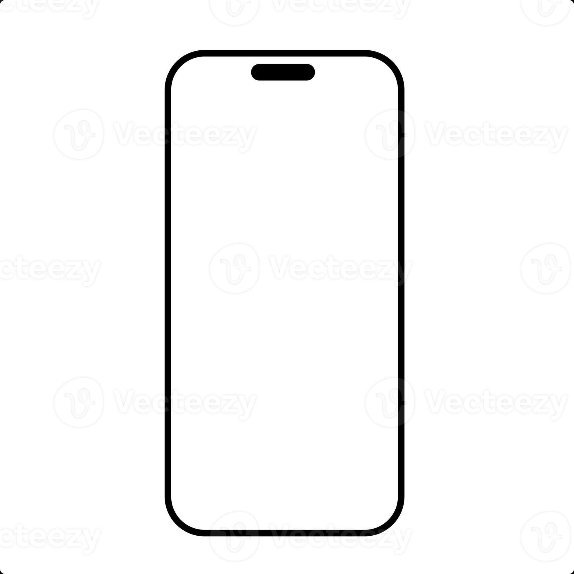 Photo of smart phone screen, shape of iphone 14 pro max 25230521 Stock