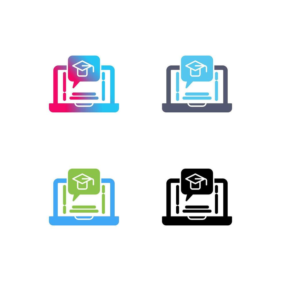 E Learning Vector Icon