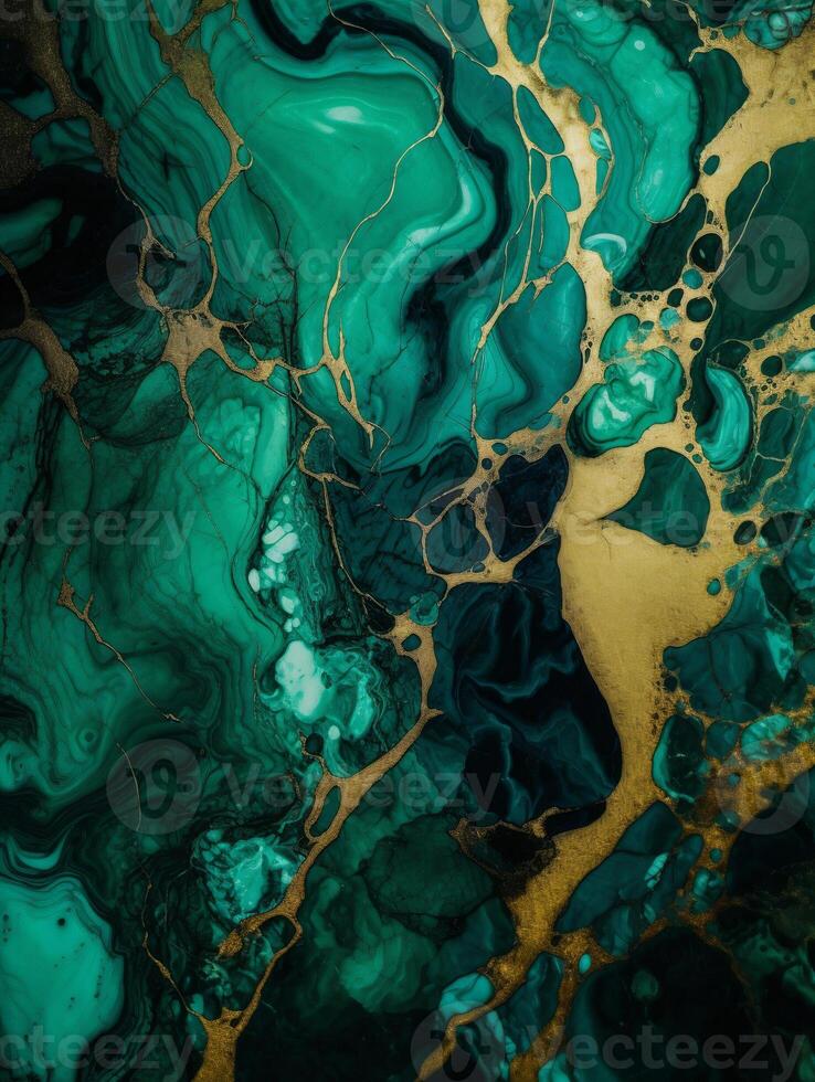High Resolution Green and Gold Marble Texture, photo