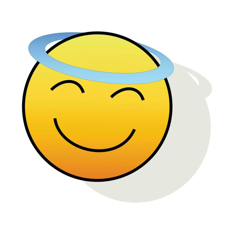 sonriente emoticon icono. vector ilustración de sonriente emoticono contento pegatina diseños ese lata ser usado en varios diseño elementos ese son alegre y divertida.