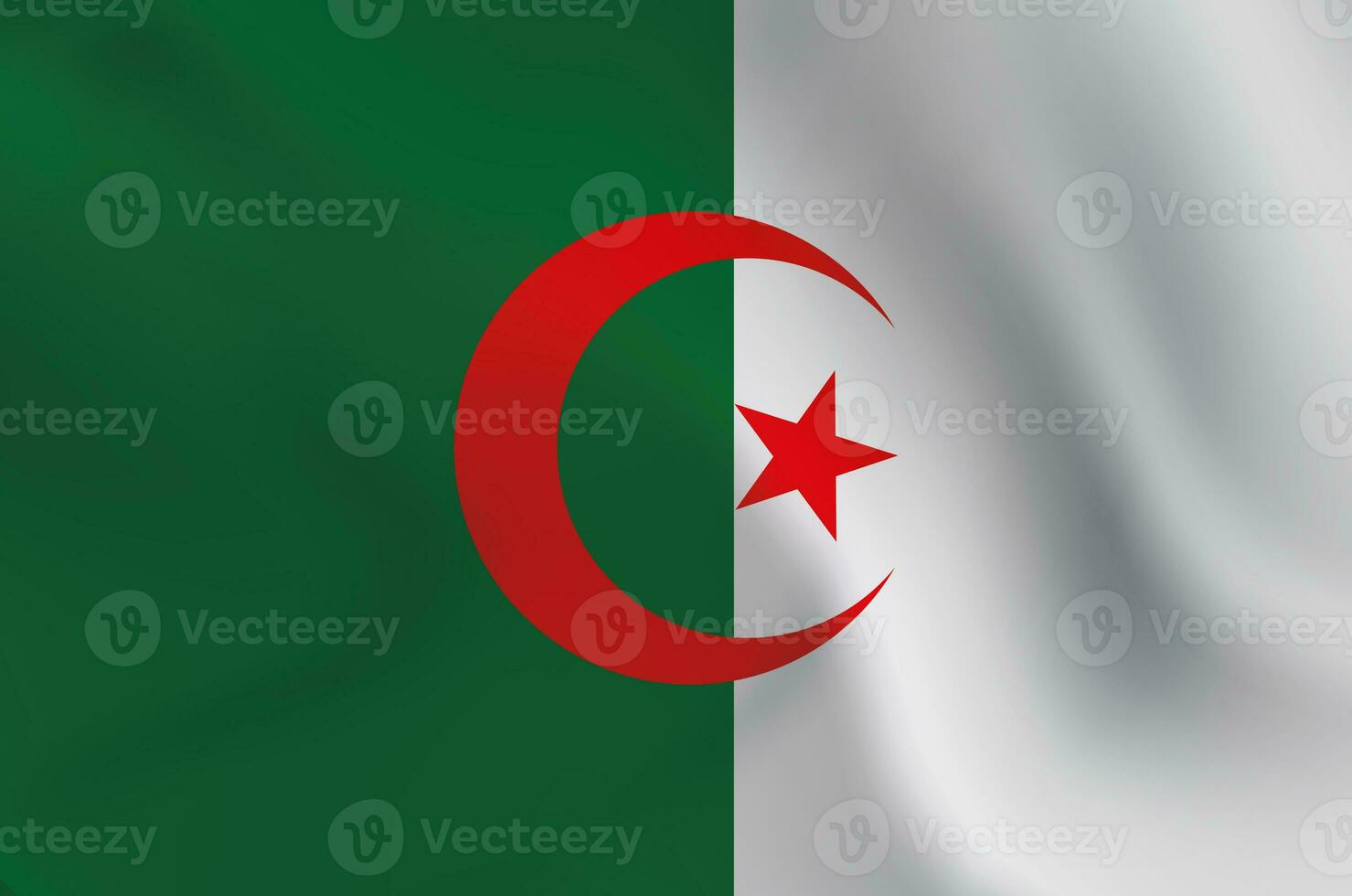 Argelia nacional bandera ondulación imagen foto