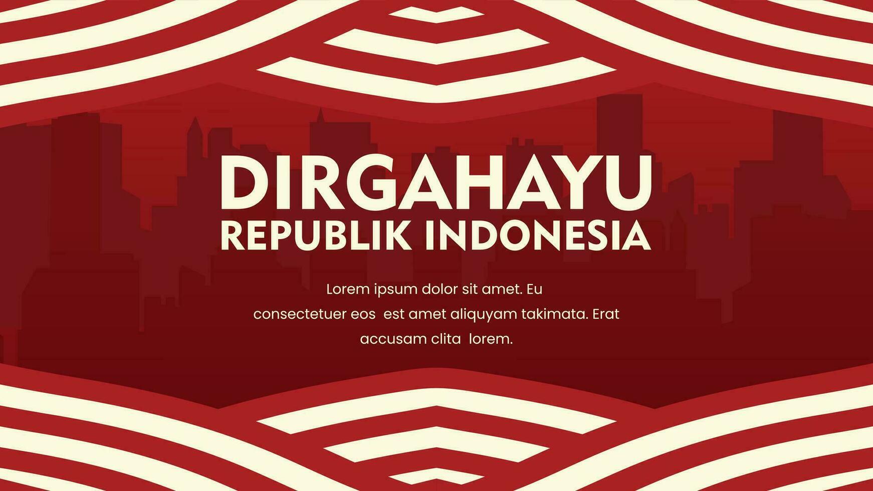 indonesia independence day banner background vector