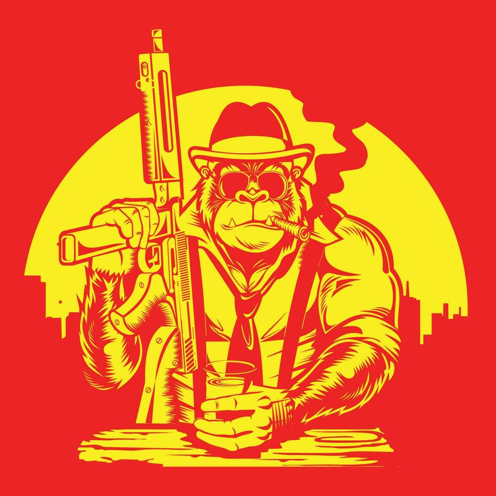 gorilla mafia vector