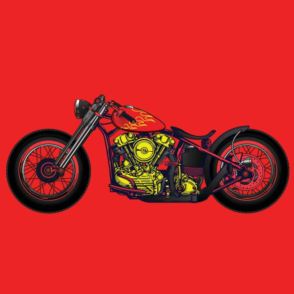 motorcycle classic design vector