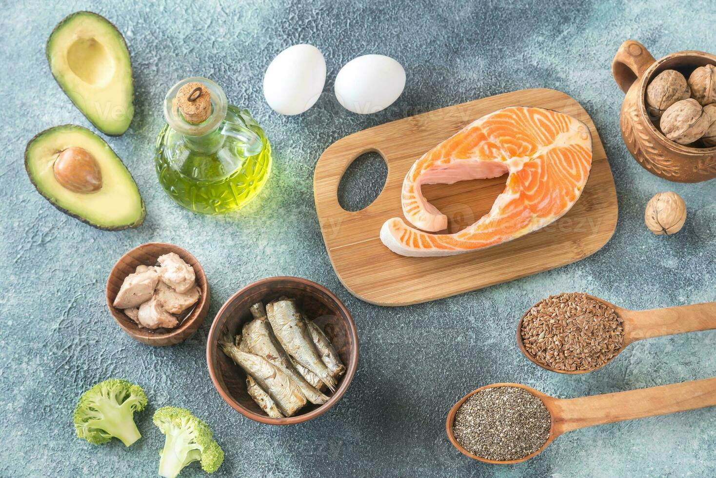 Food with Omega-3 fats photo