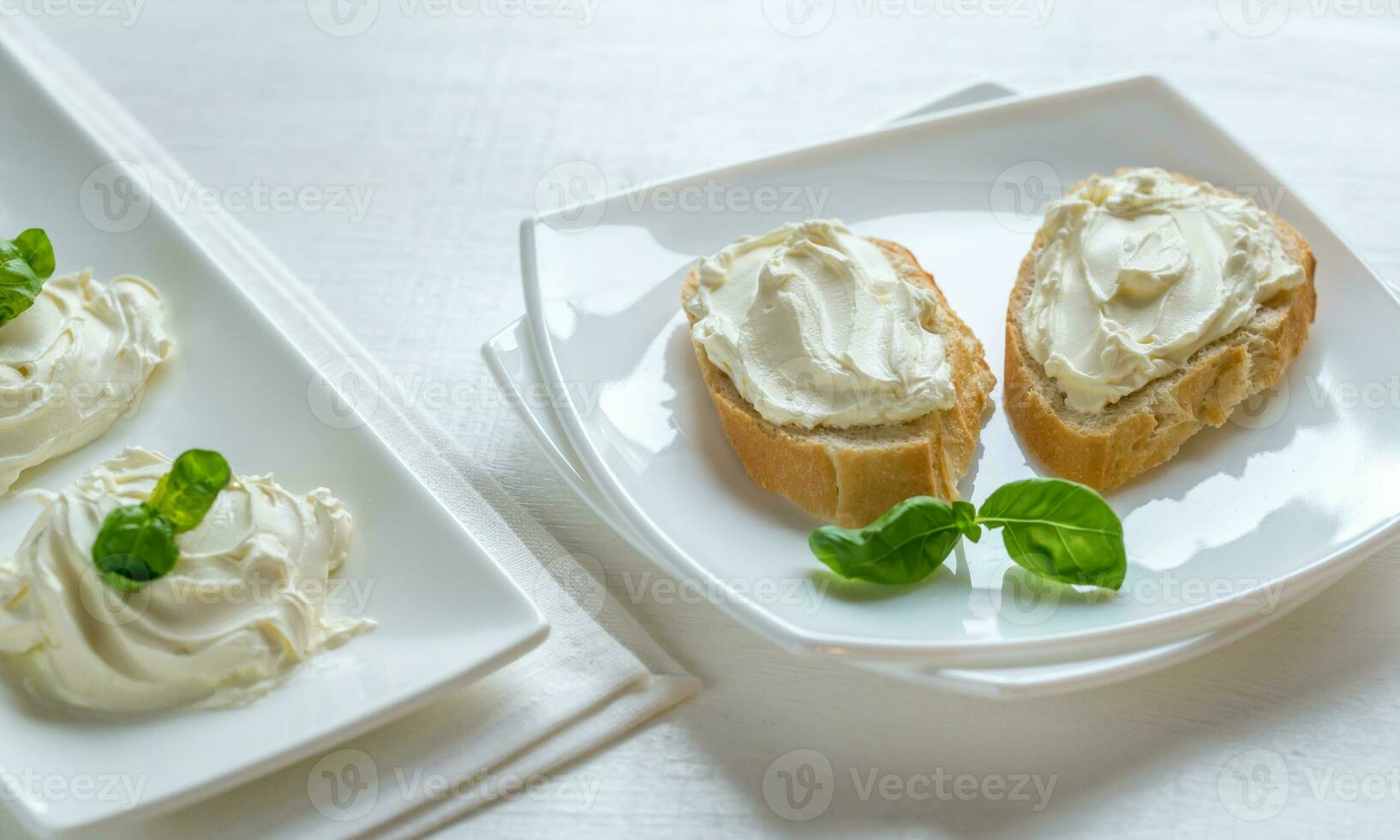 sándwiches con queso crema foto